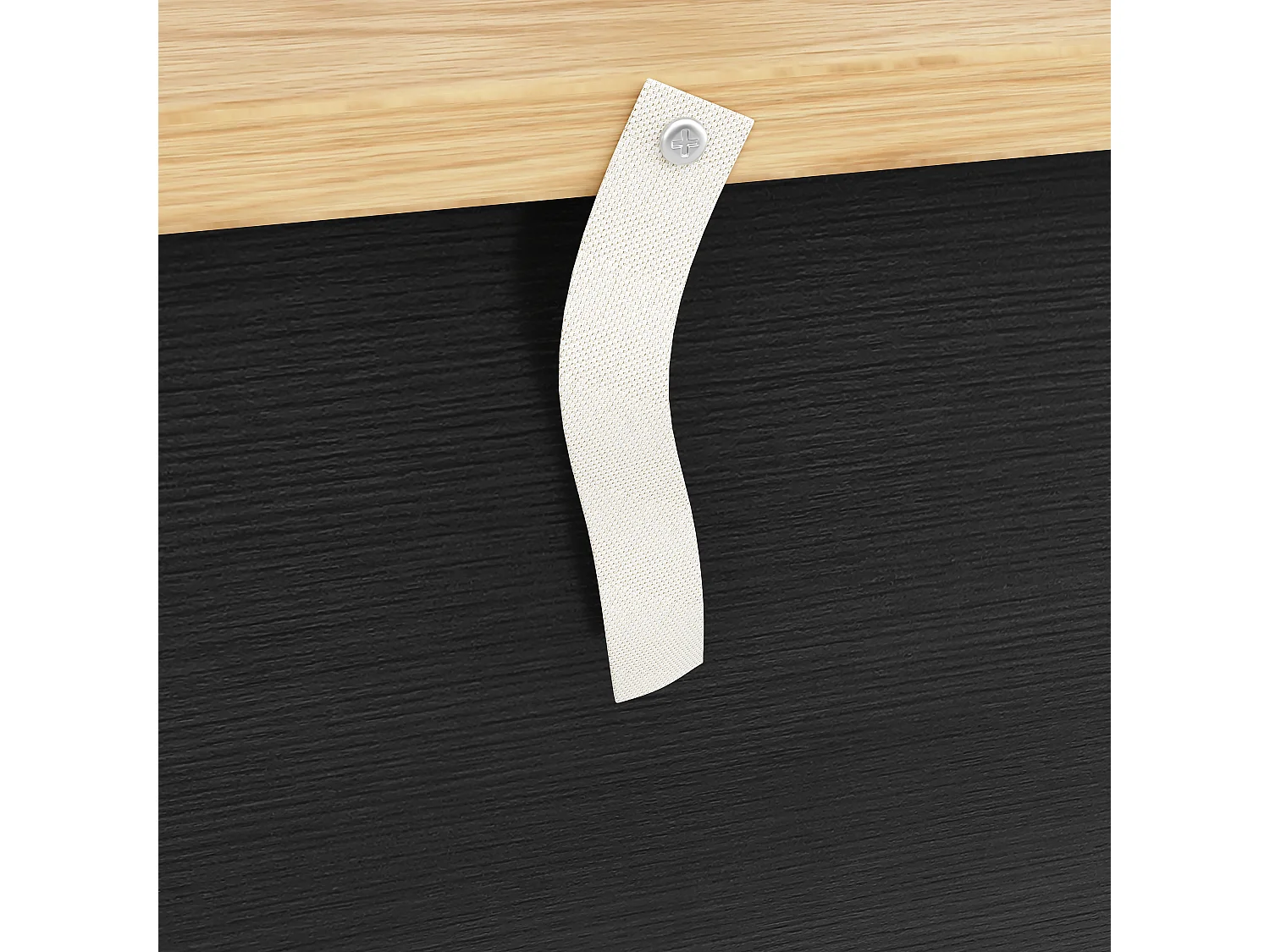 Buffet moderne - 2 tiroirs, 3 portes - MDF - Noir