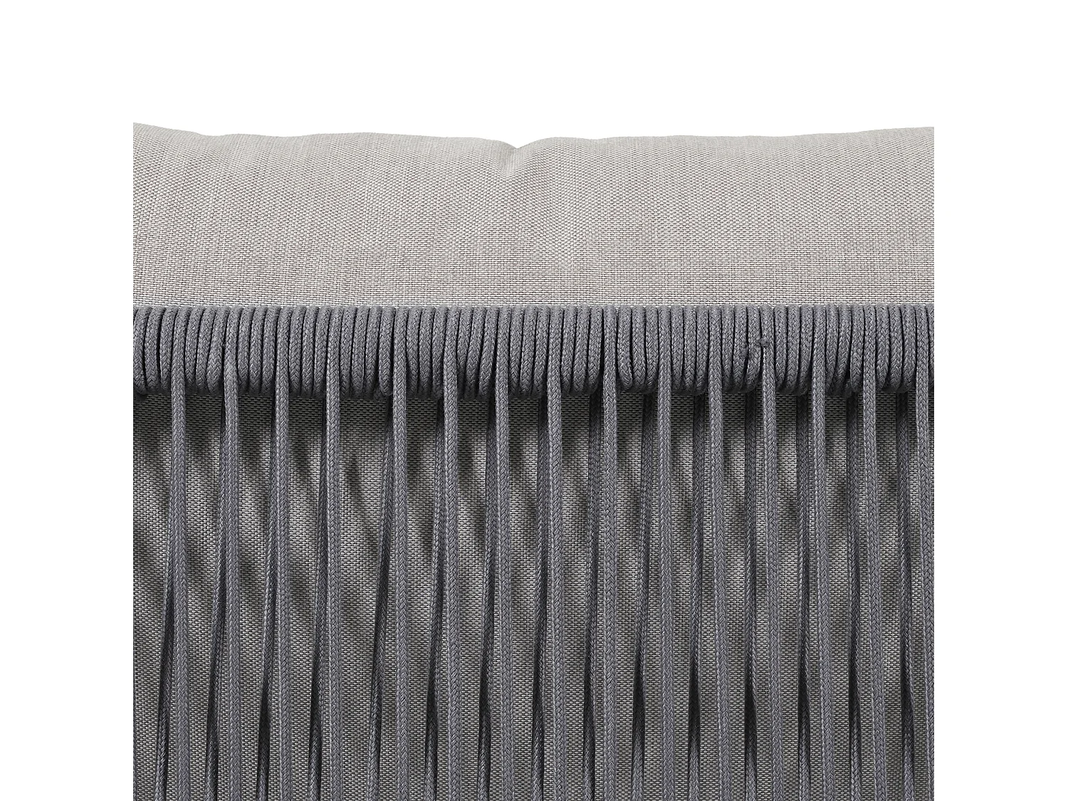 Conjunto de jardim - 6 lugares - conjunto de canto, sofá + mesa de centro + descanso para pés, em aço