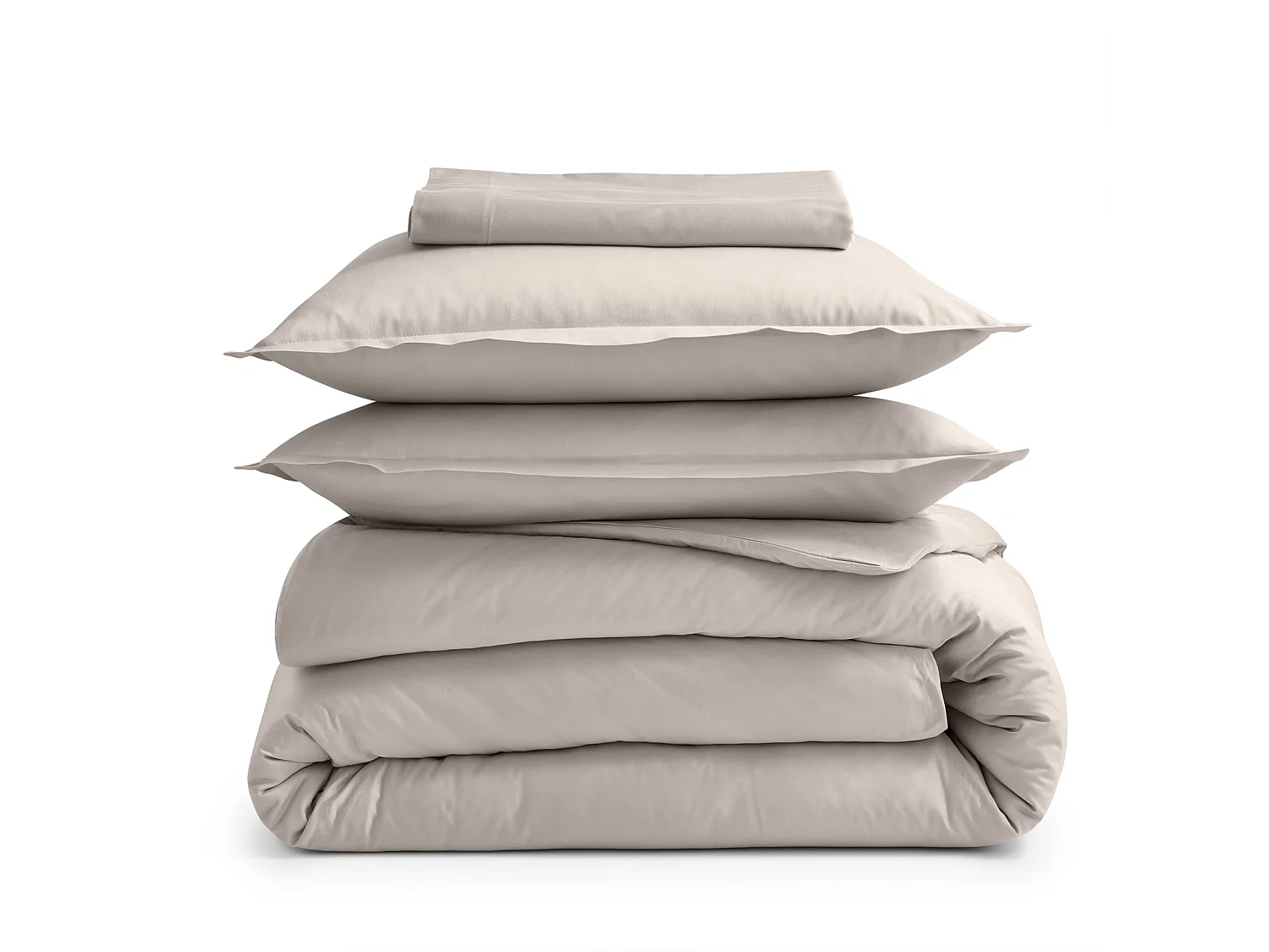 Kopfkissenbezug aus Baumwollperkal, einfarbig gesteppt