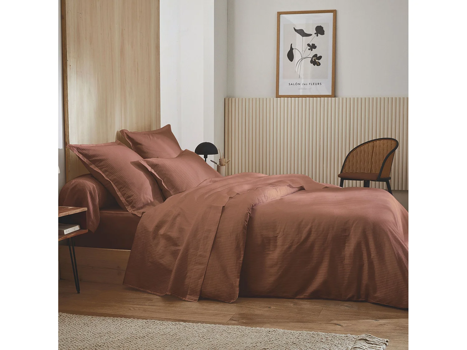 Housse de couette Grand Hôtel cuir 260x240 Tradilinge