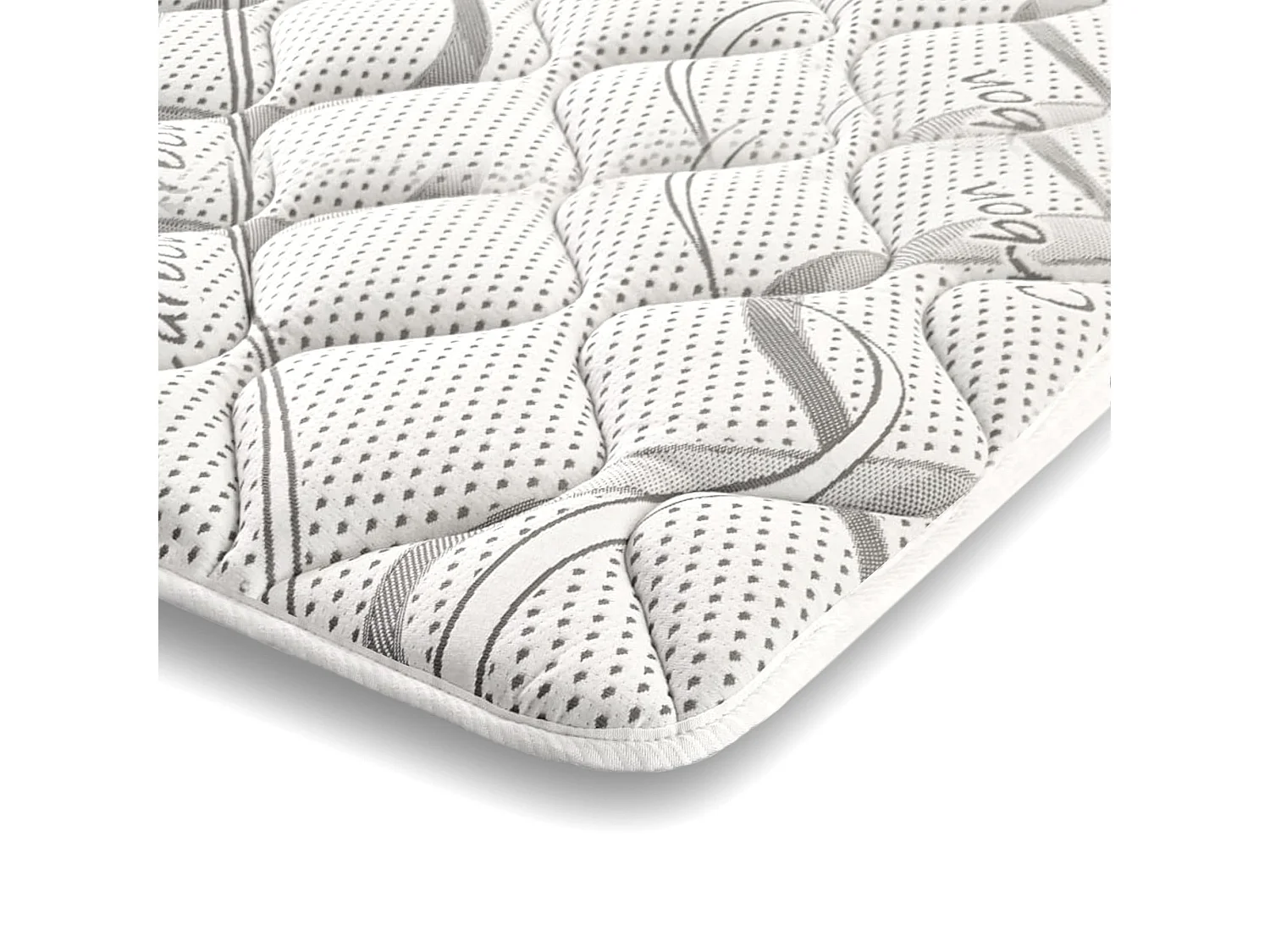 The White Stone Topper 130 x 190 cm | Matrasbeschermer Ergonomisch | Vulling Soft Vlies | Hoogte 5 cm | Ademend, Hypoallergeen, Anti-mijt Stof