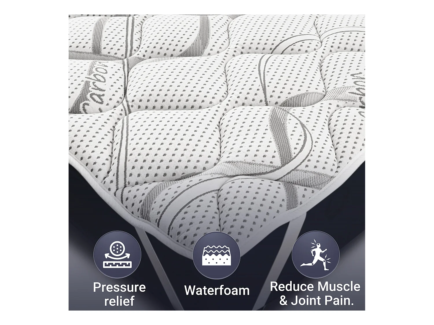 The White Stone Topper 160 x 200 cm | Matratzenauflage mit ergonomischen Eigenschaften | Füllung Soft-Vlies | Höhe 5 cm | Atmungsaktiv, Anti-Hausstaubmilben