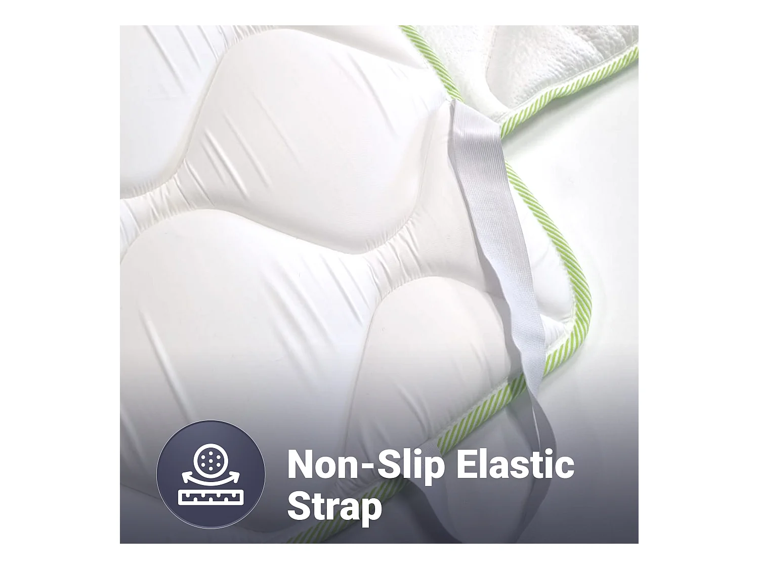 The White Stone Topper 170 x 190 cm | Matrasbeschermer Ergonomisch | Vulling Soft Vlies | Hoogte 5 cm | Ademend, Hypoallergeen, Anti-mijt Stof