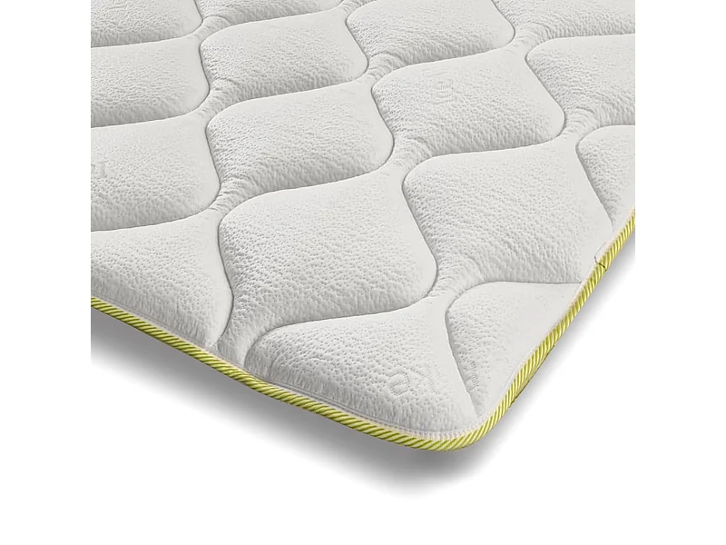 The White Stone Topper 150 x 190 cm | Correcteur de Matelas Ergonomique | Rembourrage Ouate Soft | Hauteur 5 cm | Tissu Respirant, Antiallergique