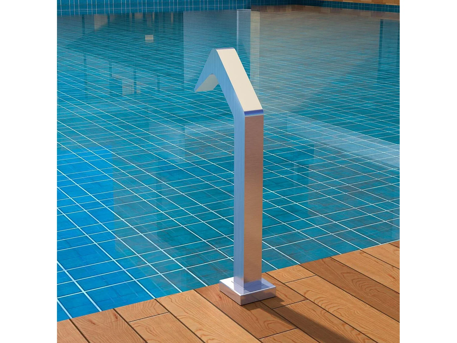 Cascade de piscine Niagara en Acier Inox.S316 - Corps 60x55mm - H.54cm - Garantie 10 ans - POOL IMEX
