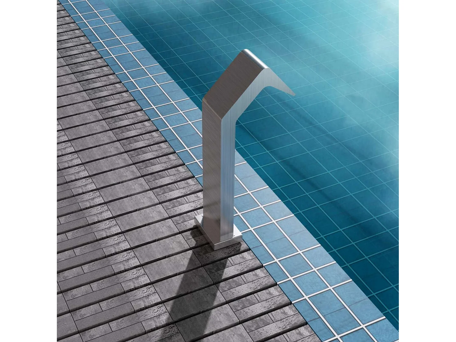 Cascade de piscine Niagara en Acier Inox.S316 - Corps 150x55mm - H.54cm - Garantie 10 ans - POOL IMEX