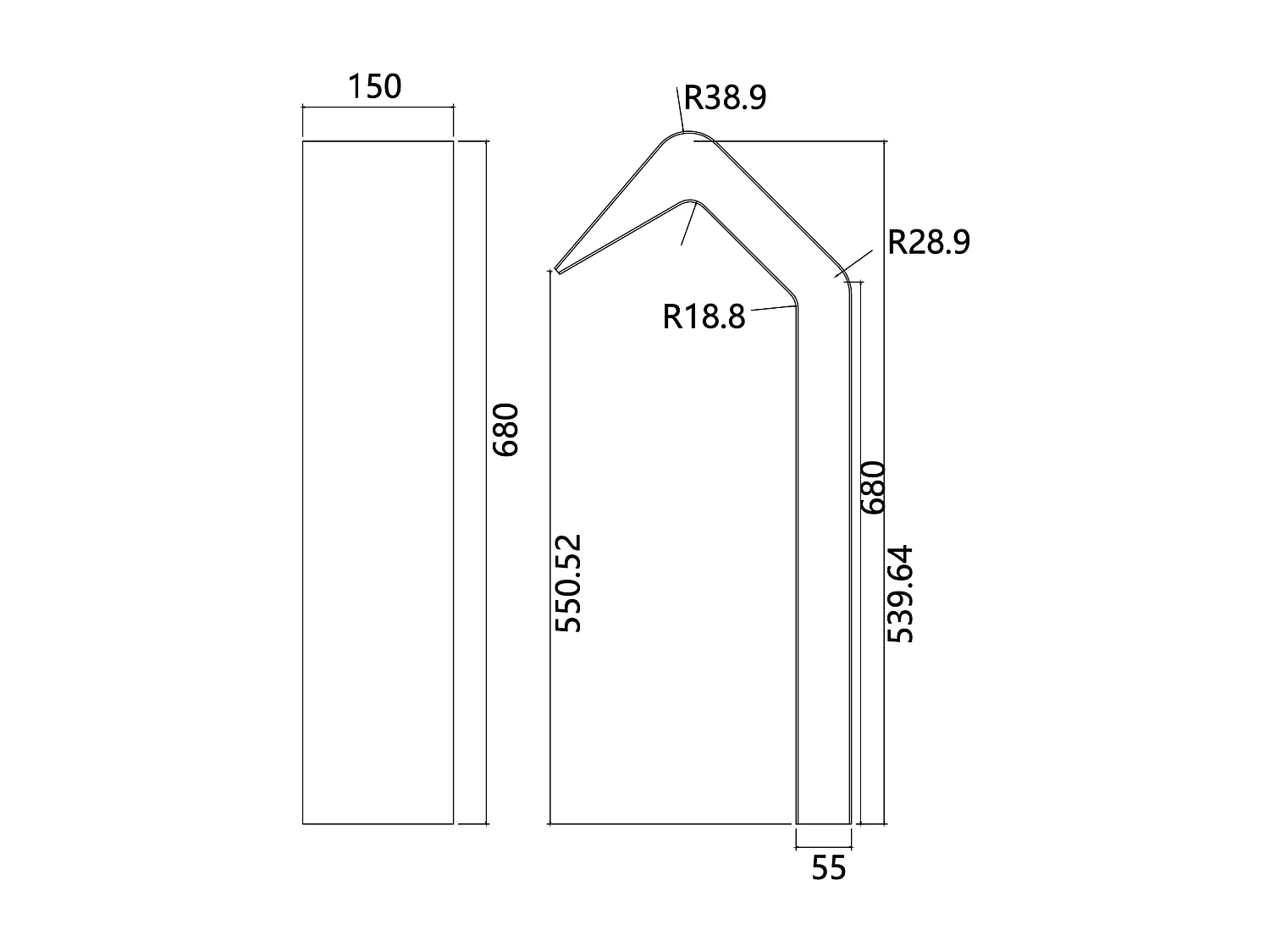 Cascade de piscine Niagara en Acier Inox.S316 - Corps 150x55mm - H.54cm - Garantie 10 ans - POOL IMEX