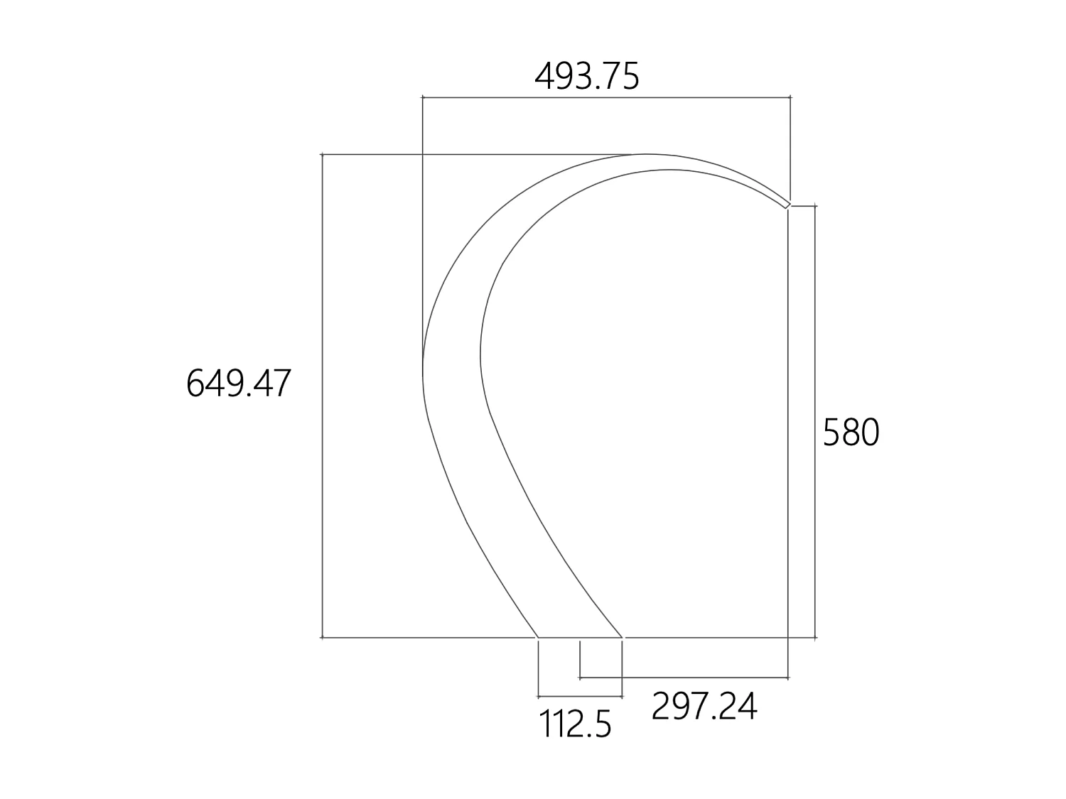Cascade de piscine Iguazu en Acier Inox.S316 - Corps 60x55mm - H.54cm - Garantie 10 ans - POOL IMEX