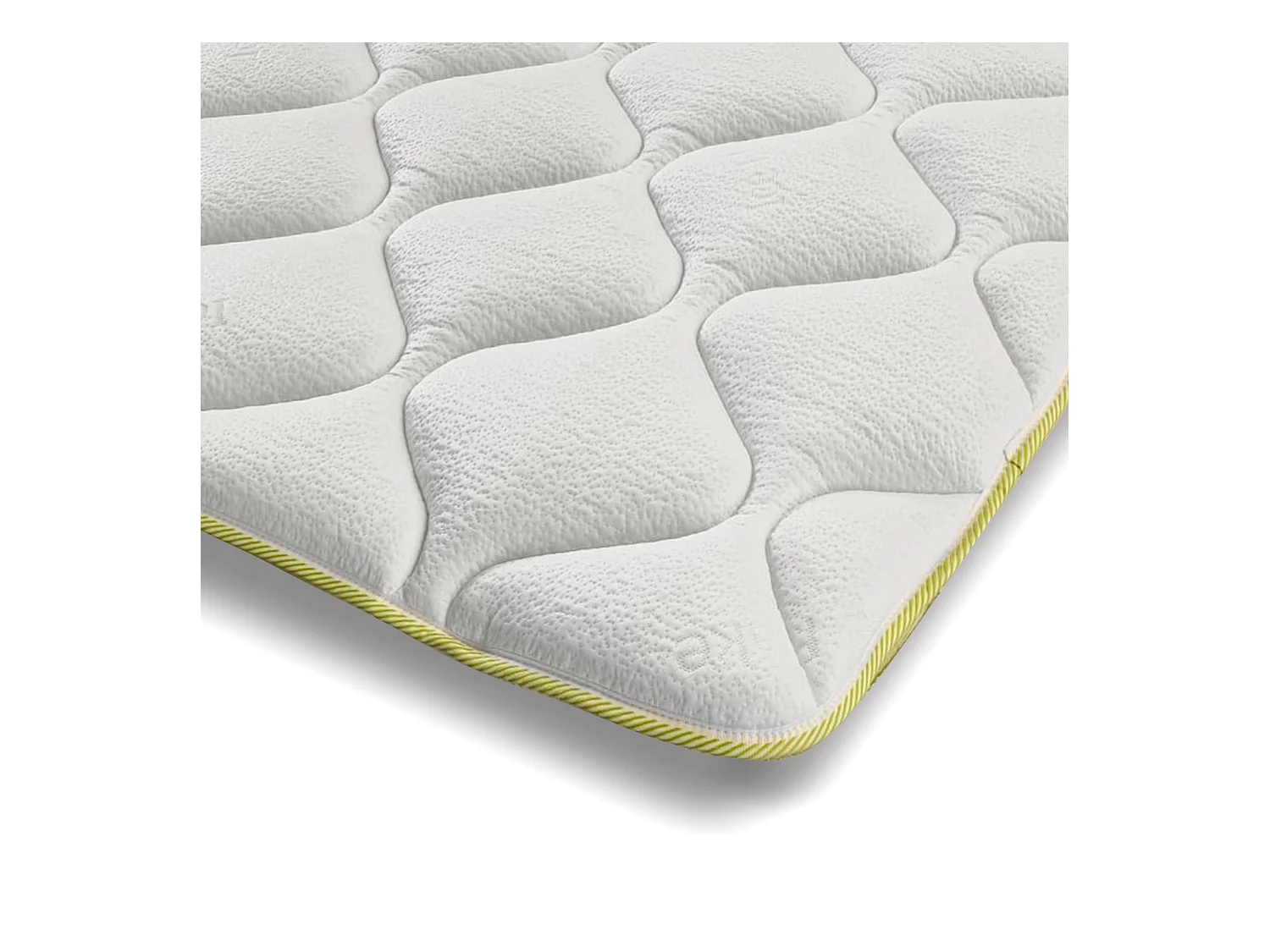 The White Stone Topper Rafraîchissant Simple avec Élastiques | Correcteur de Matelas 170 x 200 | Technologie Cooler et Propriétés Orthopédiques | Hauteur 4 cm
