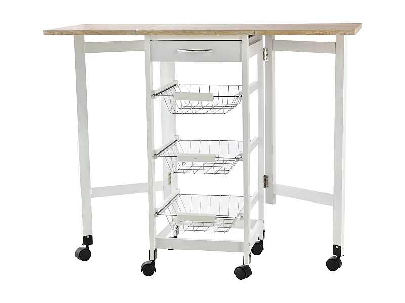 Carrinho de Cozinha Dobrável Ceny - Estilo Moderno e Funcionalidade Prática