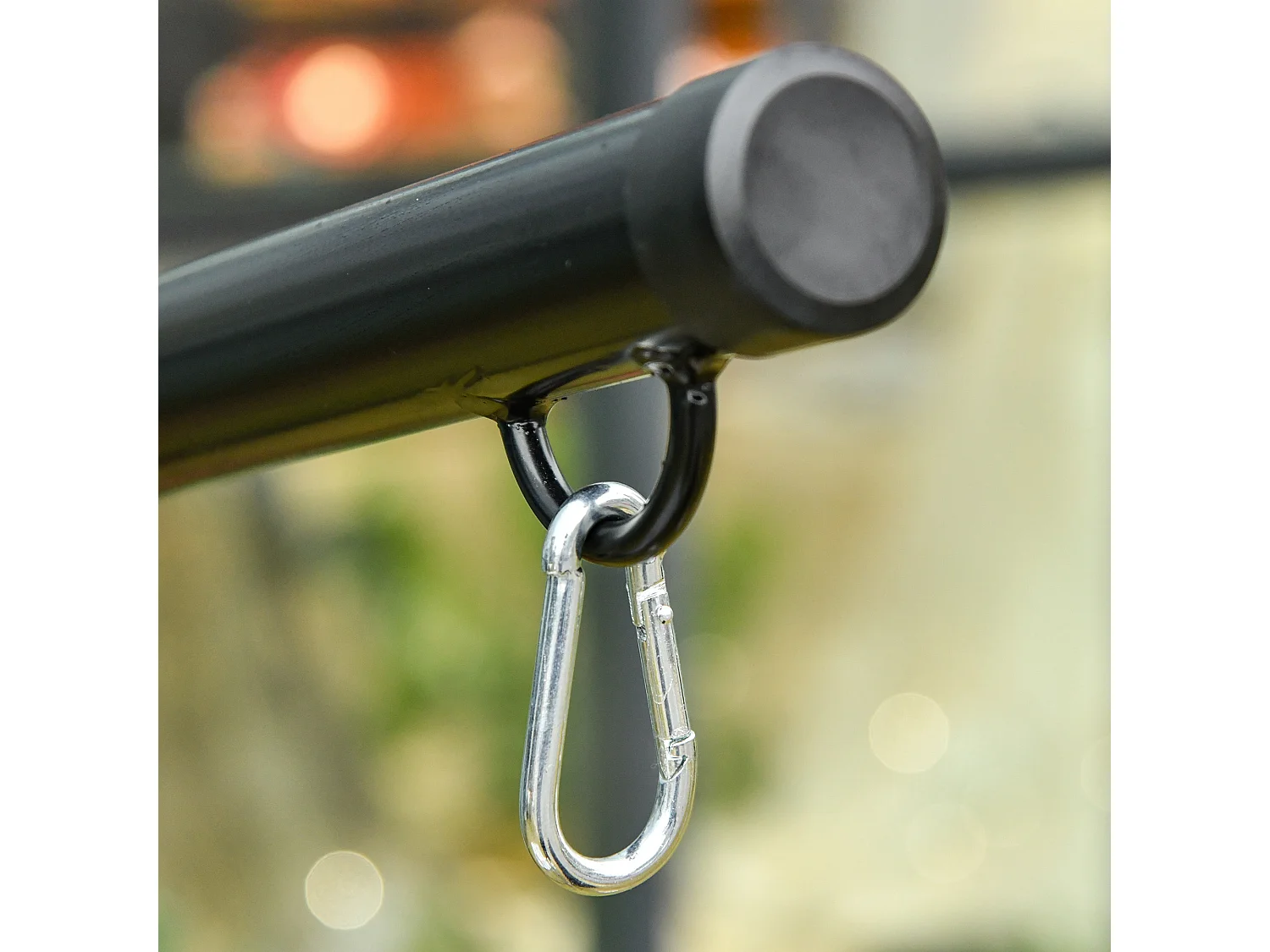 Support pour fauteuil suspendu - pied fauteuil suspendu - max. 120 Kg - métal noir