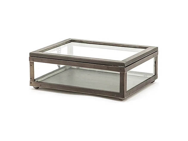 Vitrine - Gris - 36x27x11 cm - Modèle plat