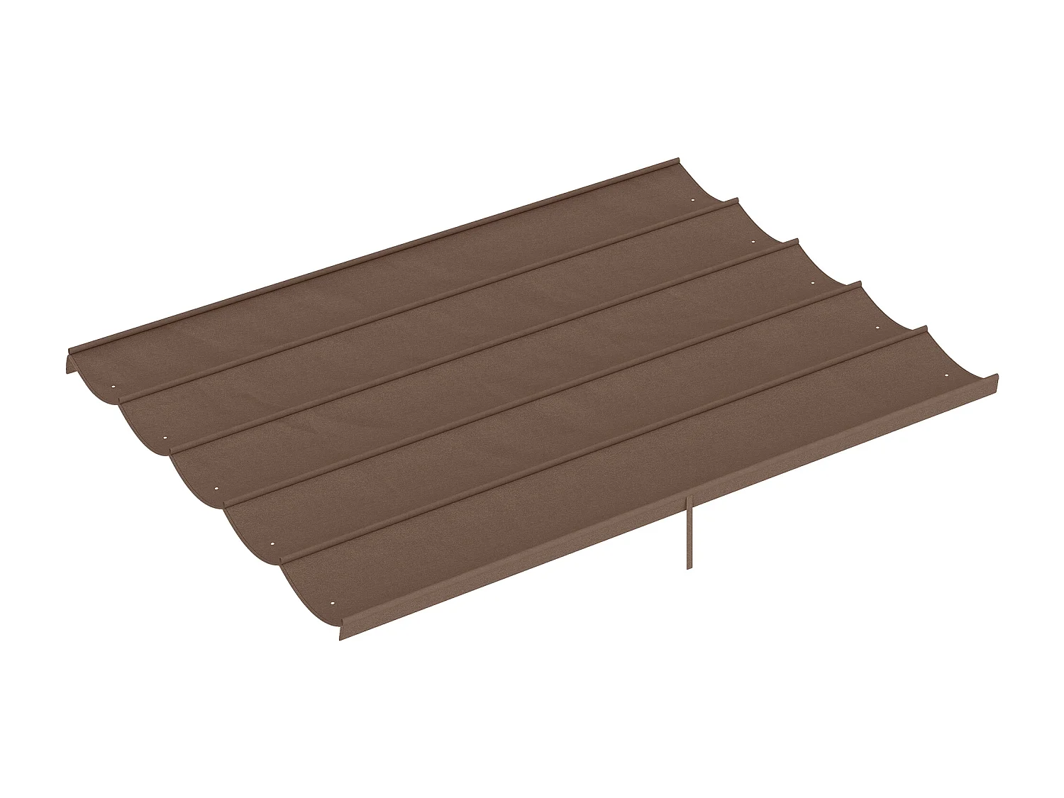 Toile de rechange pour pergola rétractable 4 x 3 m polyester haute densité 180 g/m² imperméabilisé chocolat