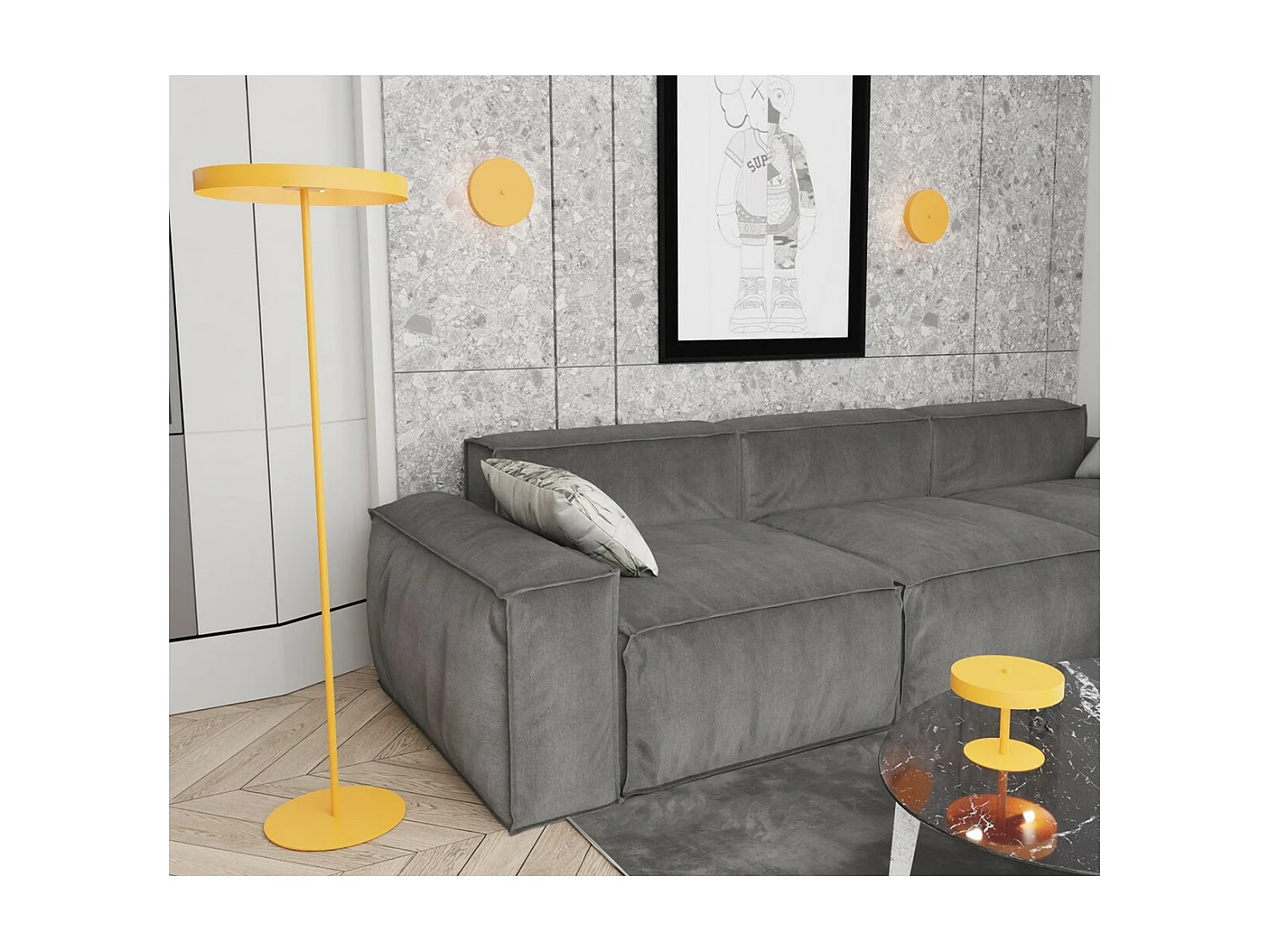 Candeeiro de Mesa Nemos, Laranja, 20x16x16 cm, Seven Design