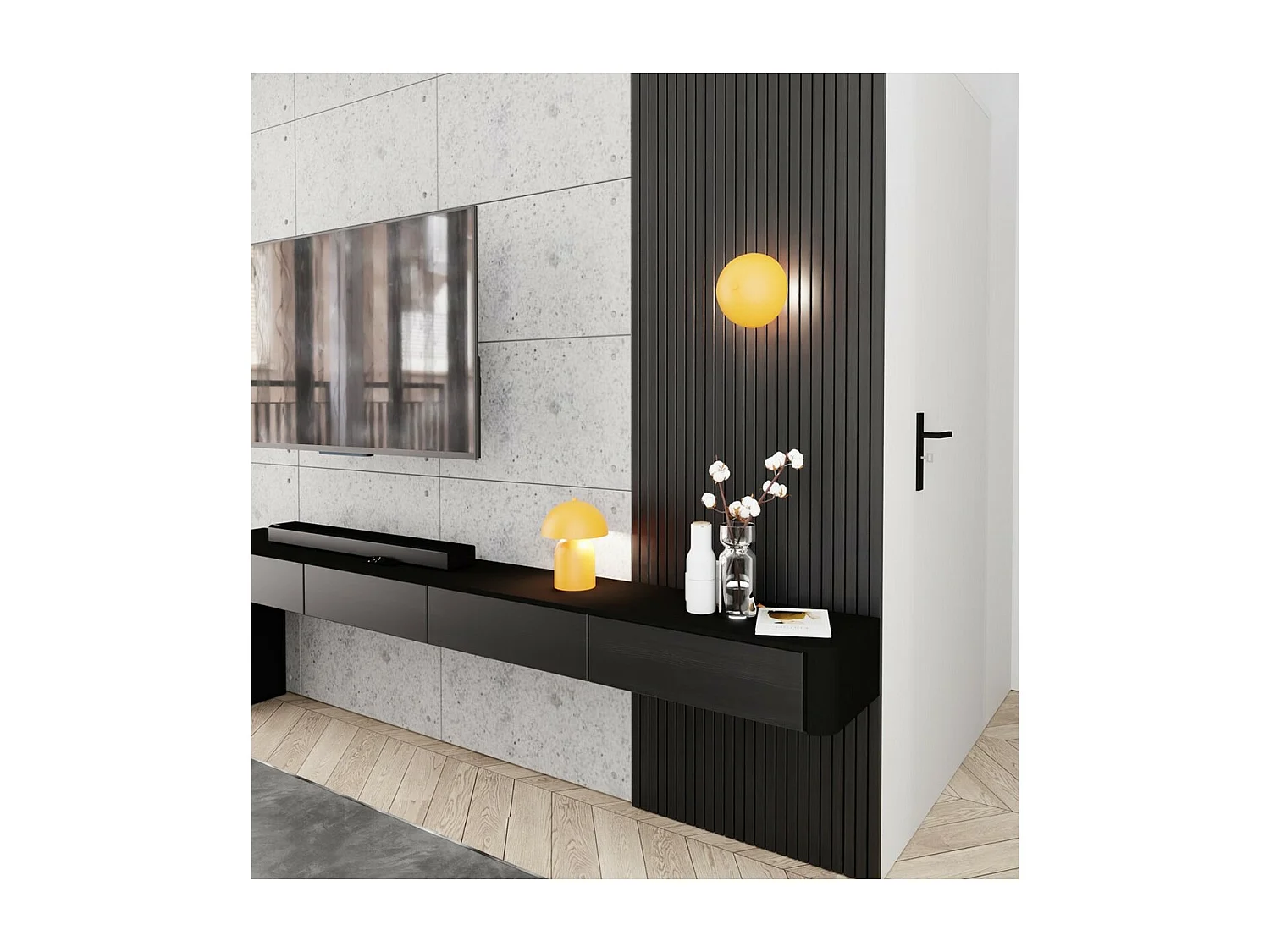 Lampe à Poser Mush, Orange, 18x24x18 cm, Seven Design