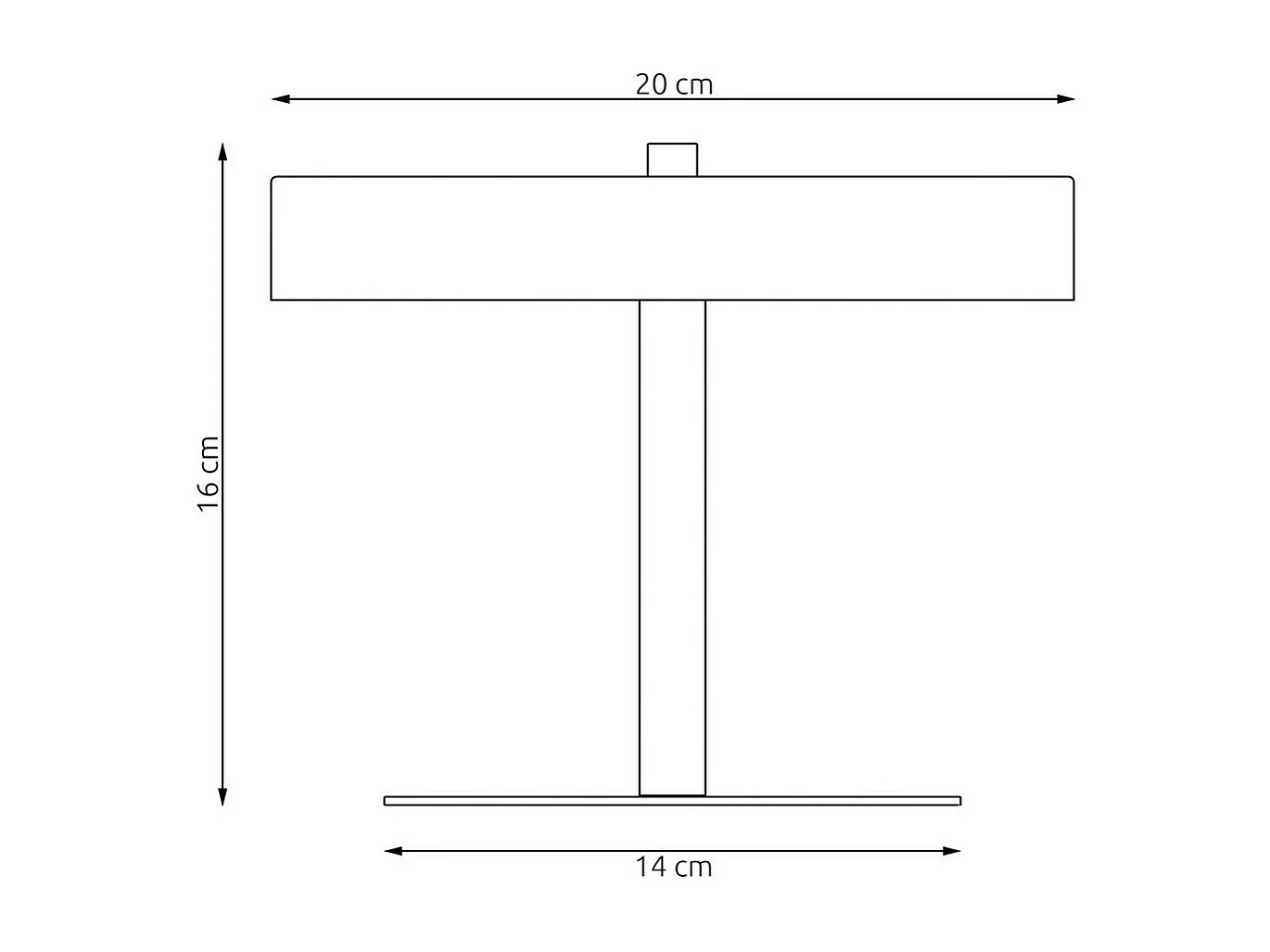 Lampe à Poser Nemos, Blanc, 20x16x16 cm, Seven Design