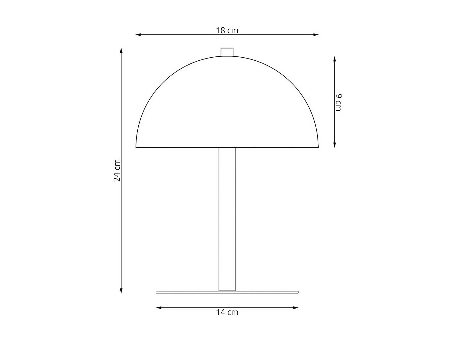 Candeeiro de Mesa Mogu, Preto, 18x24x18 cm, Seven Design