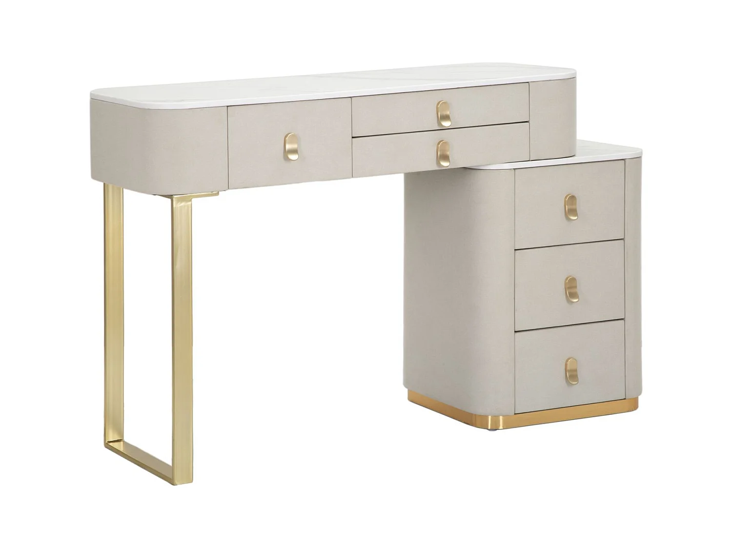 Make-Up Console MF19, Beige, 120x40x75 cm, Epikasa