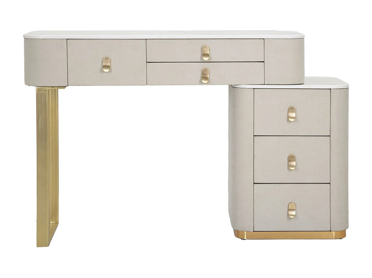 Coiffeuse MF19, Beige, 120x40x75 cm, Seven Design