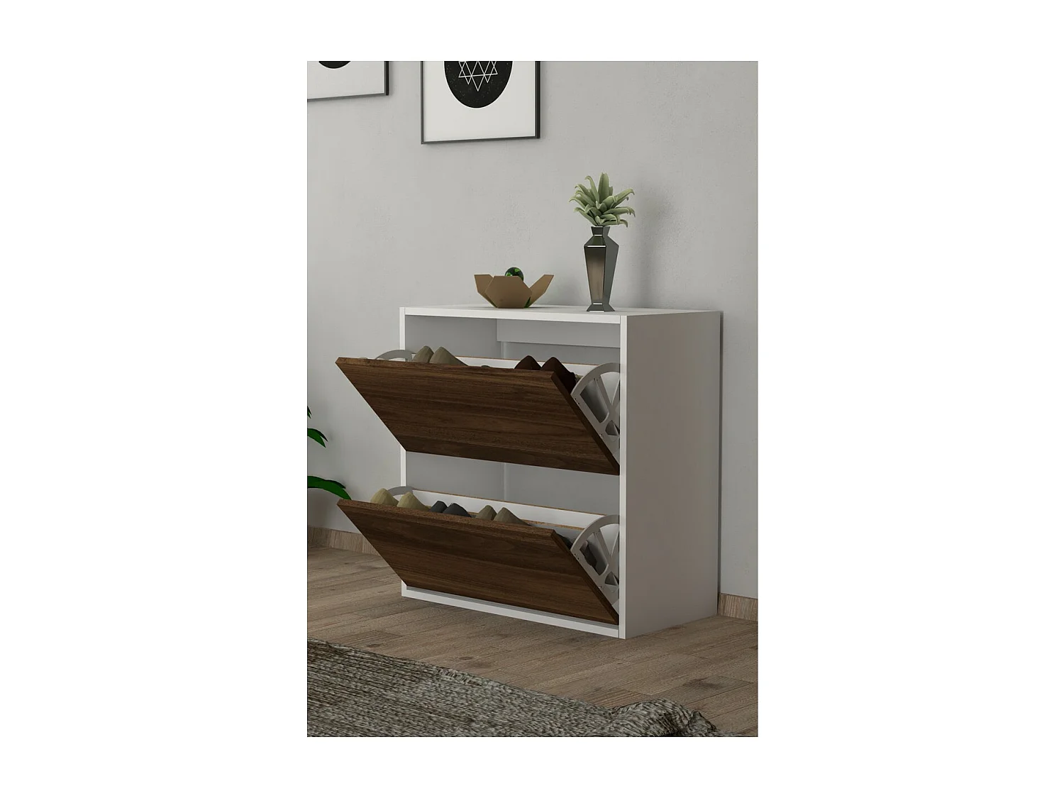 Sapateira Emma, Castanho, 24x74x75 cm, Epikasa