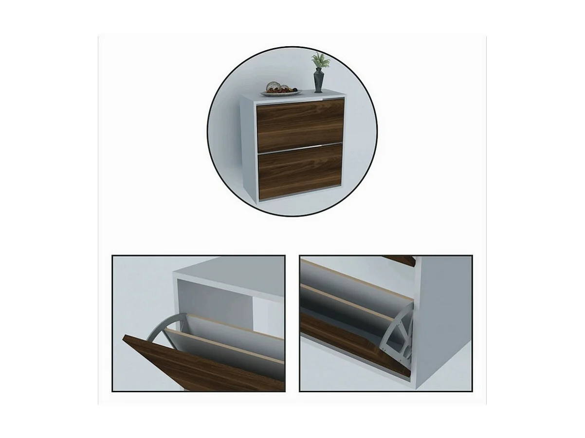 Sapateira Emma, Castanho, 24x74x75 cm, Epikasa