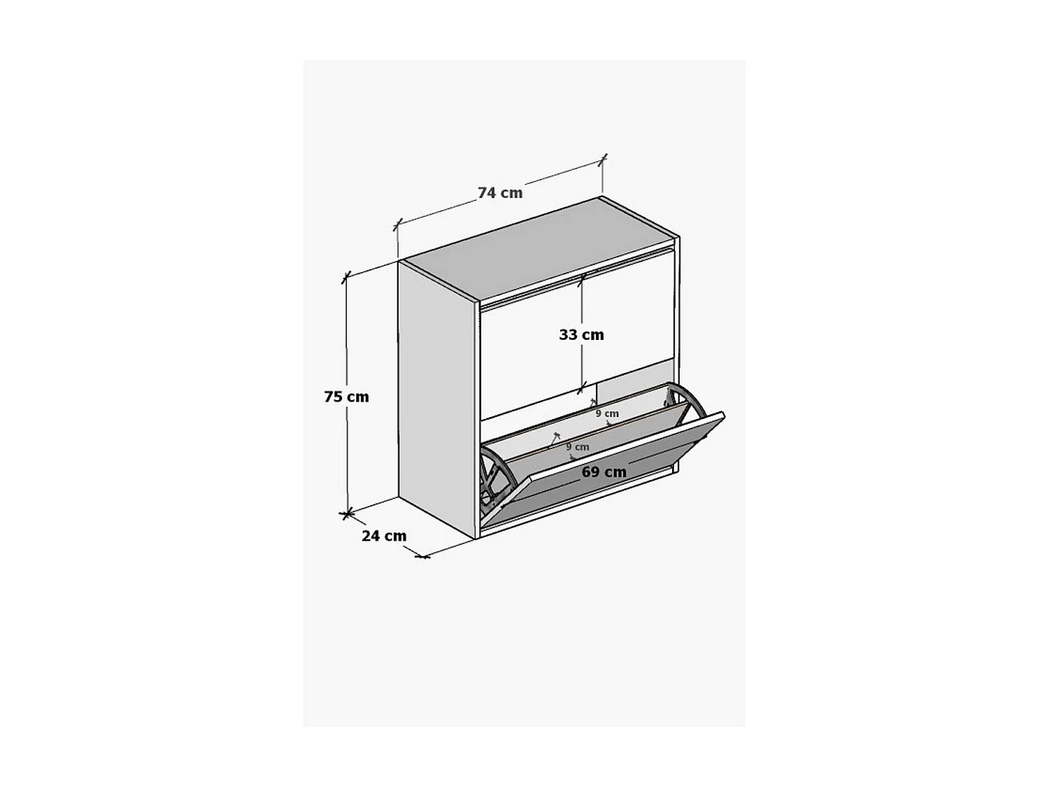 Sapateira Emma, Castanho, 24x74x75 cm, Epikasa