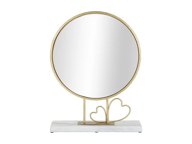 Lustro Stołowe Serce 25, Złoto, 30x9x39,5 cm, Seven Design