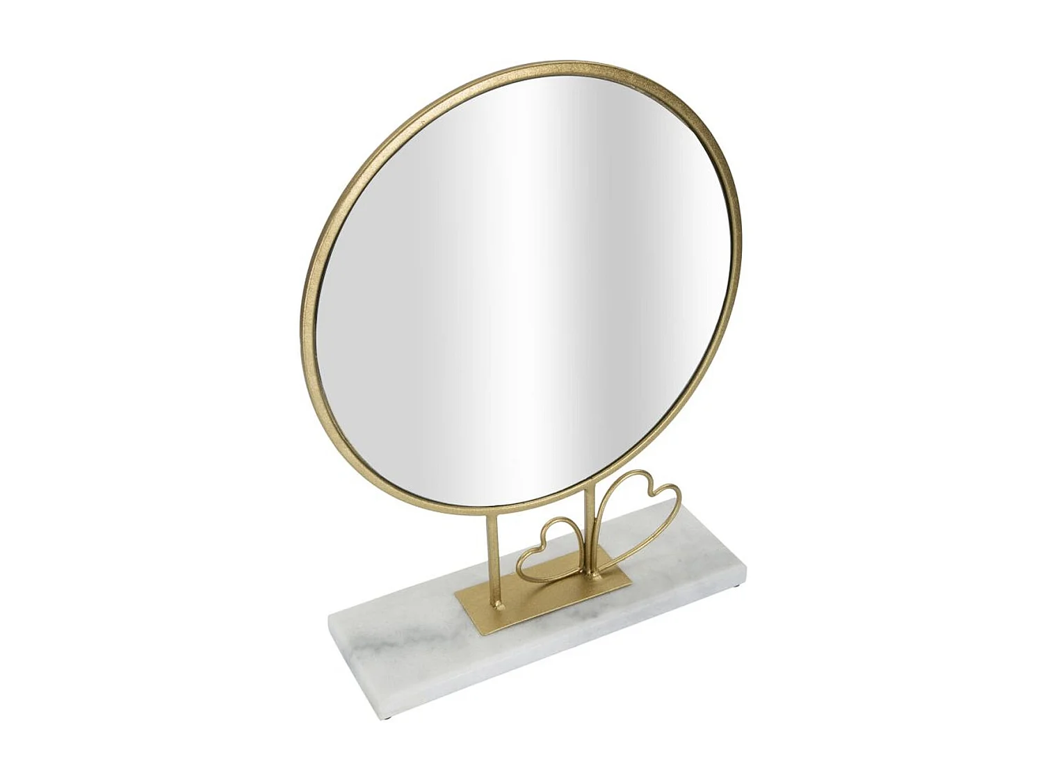 Miroir de Table Cœur 25, Or, 30x9x39,5 cm, Seven Design
