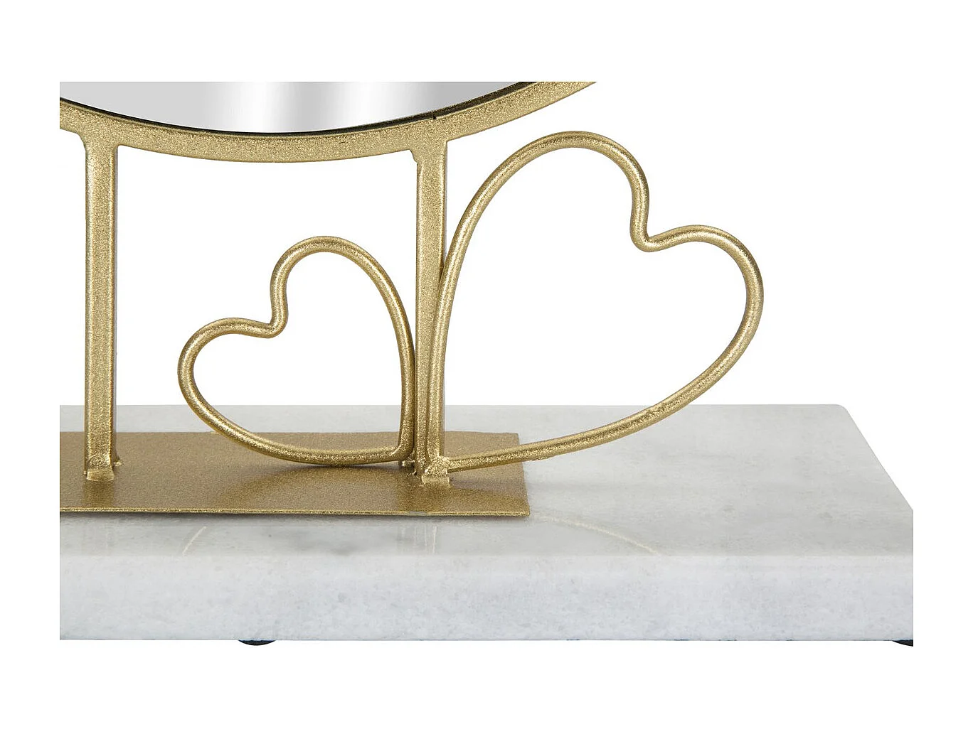 Miroir de Table Cœur 25, Or, 30x9x39,5 cm, Seven Design