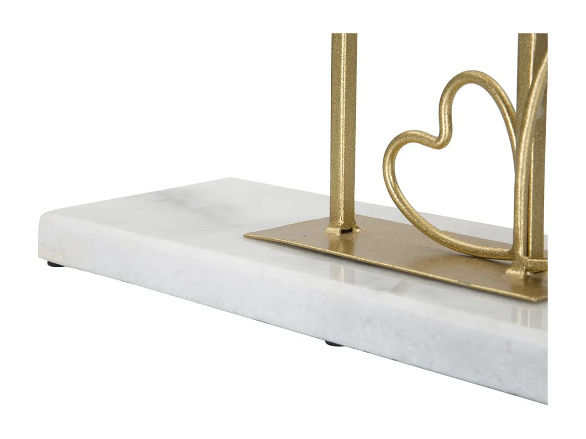 Lustro Stołowe Serce 25, Złoto, 30x9x39,5 cm, Seven Design