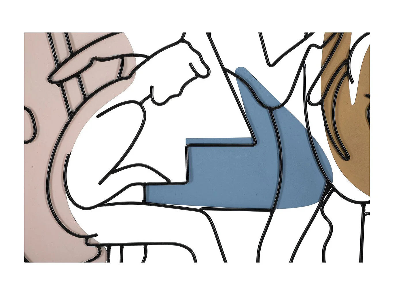 Décoration 3D en Métal Danse, Multicouleur, 70x1,3x60 cm, Seven Design