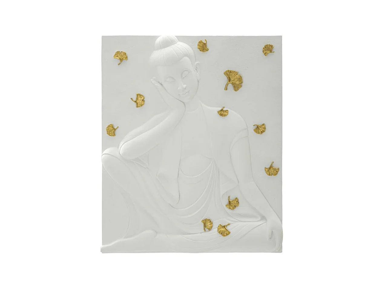 Décoration en Métal et Bois Géométrique 13, Blanc, 46x5,7x55,5 cm, Epikasa
