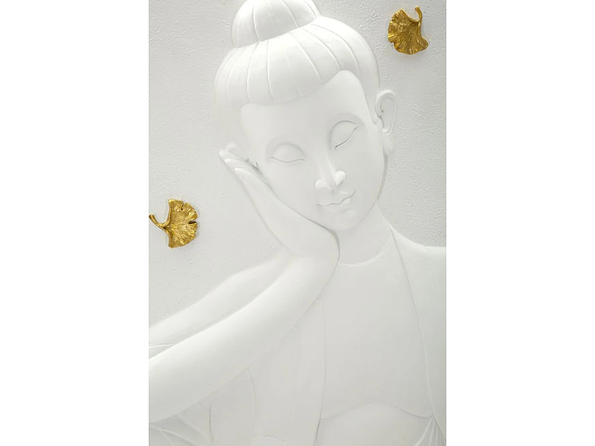 Decoración de Metal y Madera Geométrico 13, Blanco, 46x5,7x55,5 cm, Seven Design