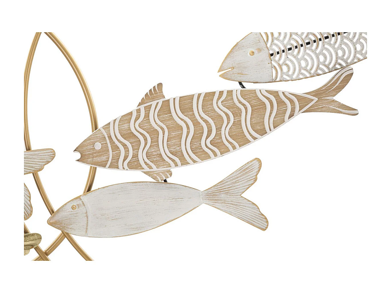 Décoration 3D en Métal Poisson 3, Multicouleur, 142,9x5x61,6 cm, Seven Design