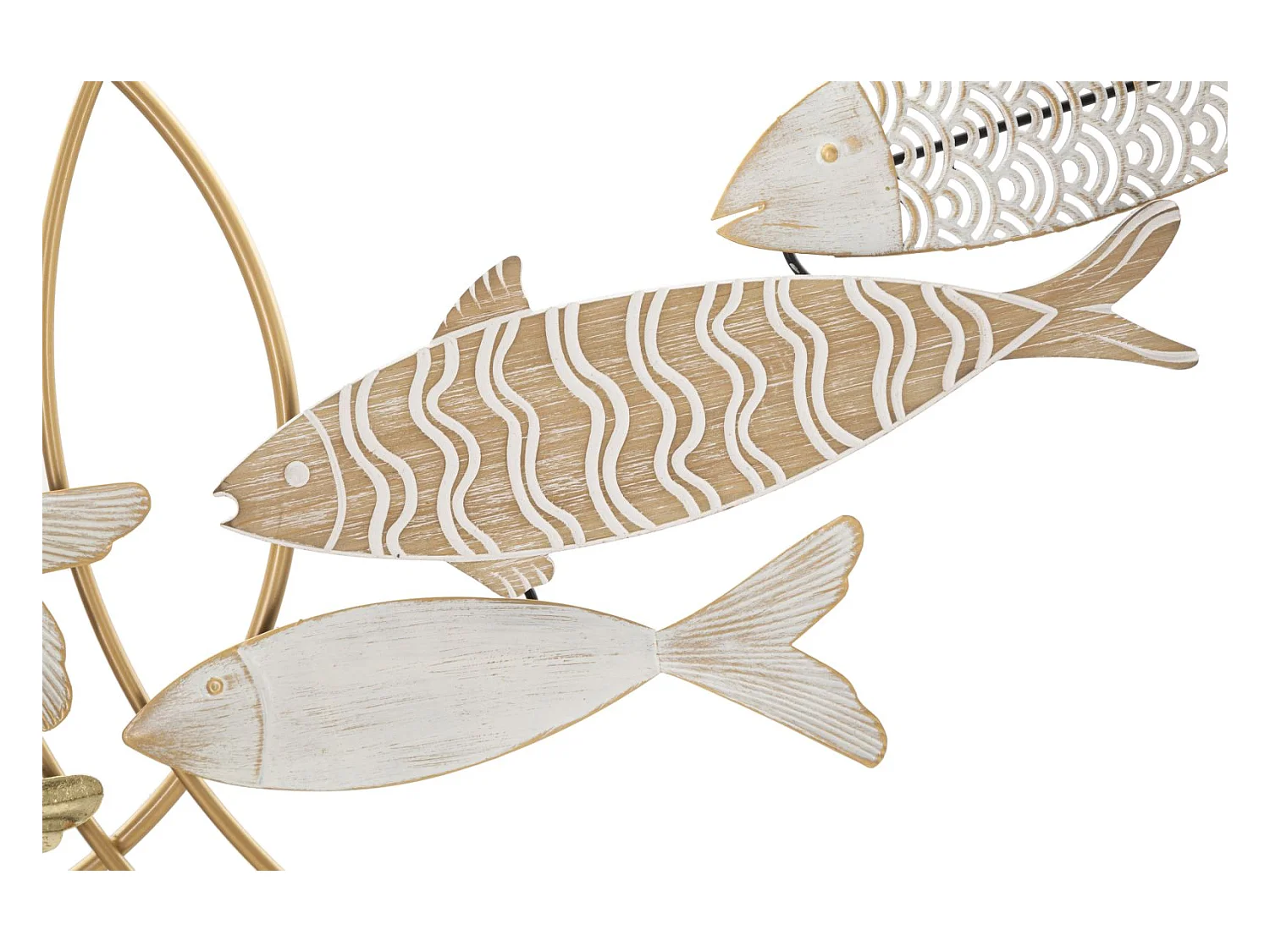 Décoration 3D en Métal Poisson 3, Multicouleur, 142,9x5x61,6 cm, Epikasa