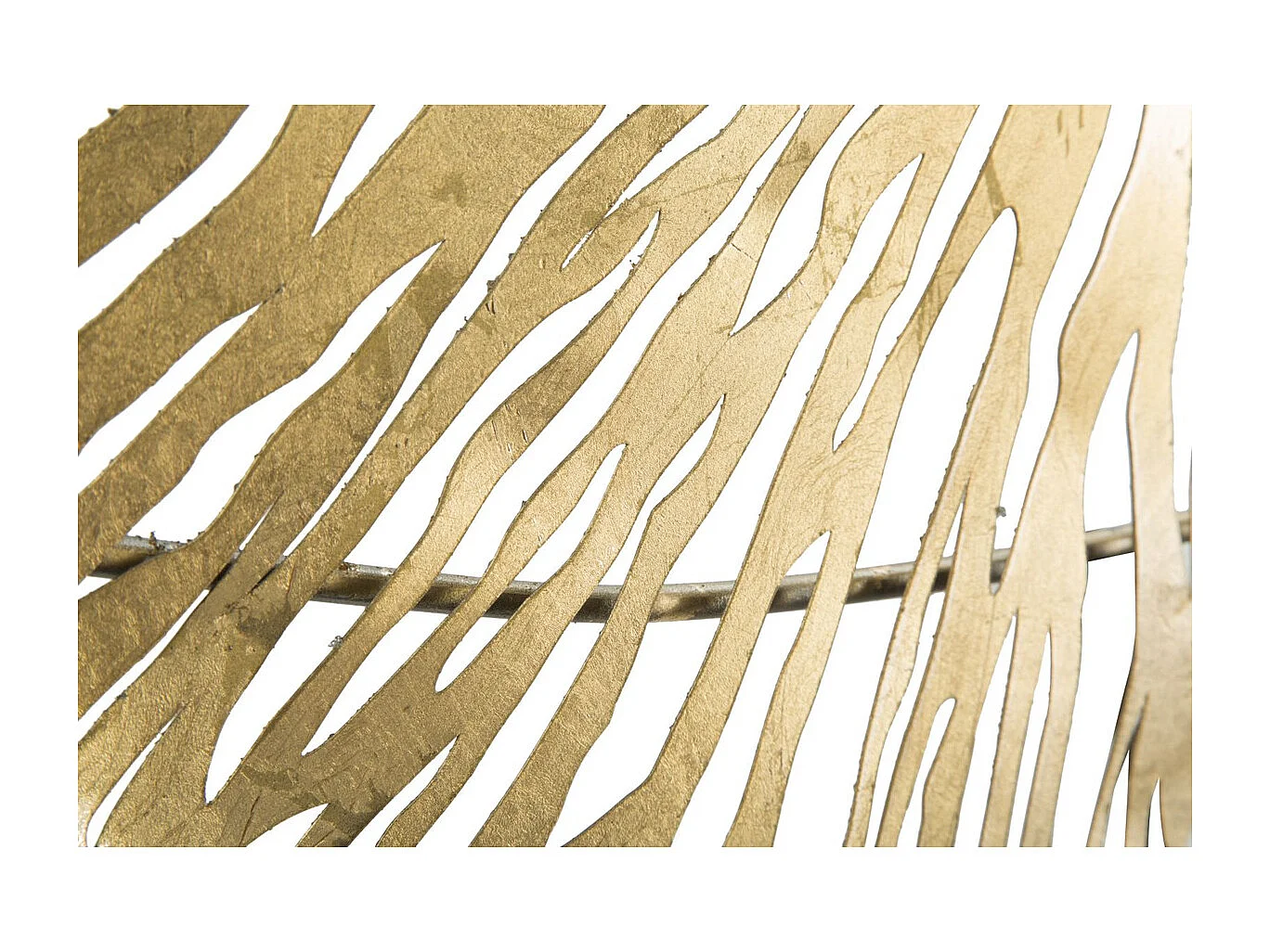 Décoration 3D en Métal Feuille 21, Or, 115x5x64 cm, Seven Design