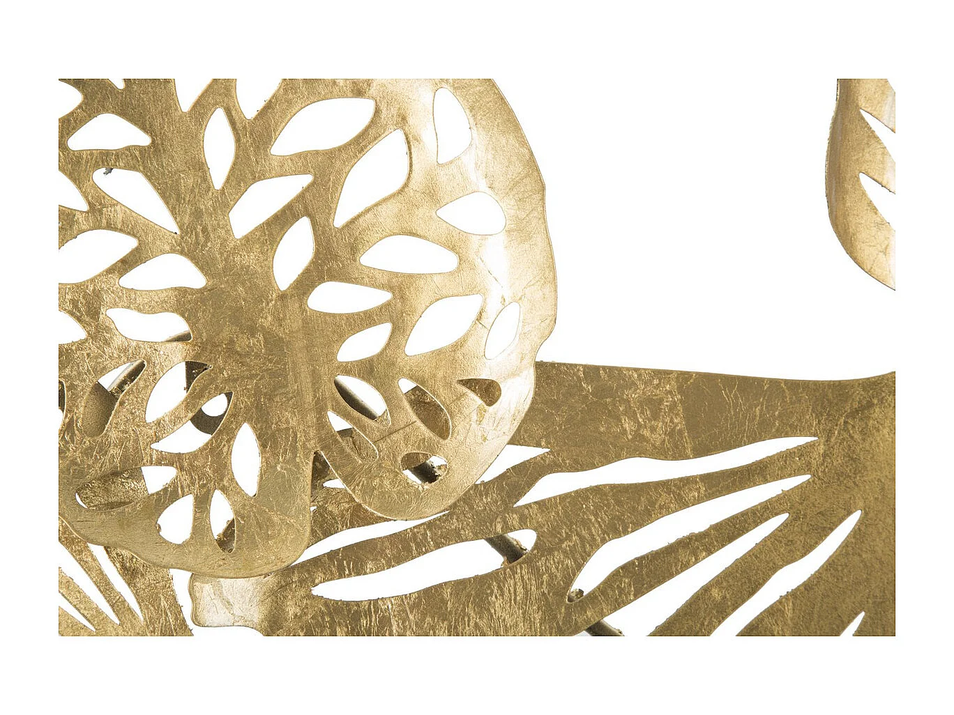 Décoration 3D en Métal Feuille 21, Or, 115x5x64 cm, Seven Design