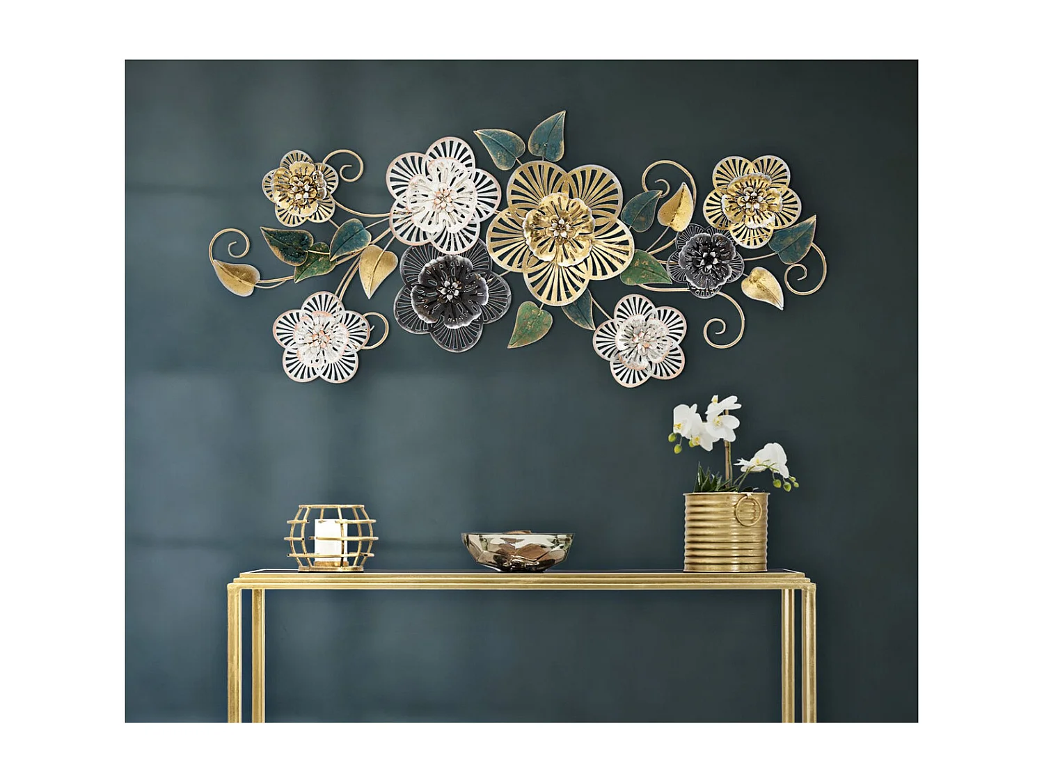 Décoration 3D en Métal Papillon 36, Multicouleur, 118x43x58 cm, Seven Design