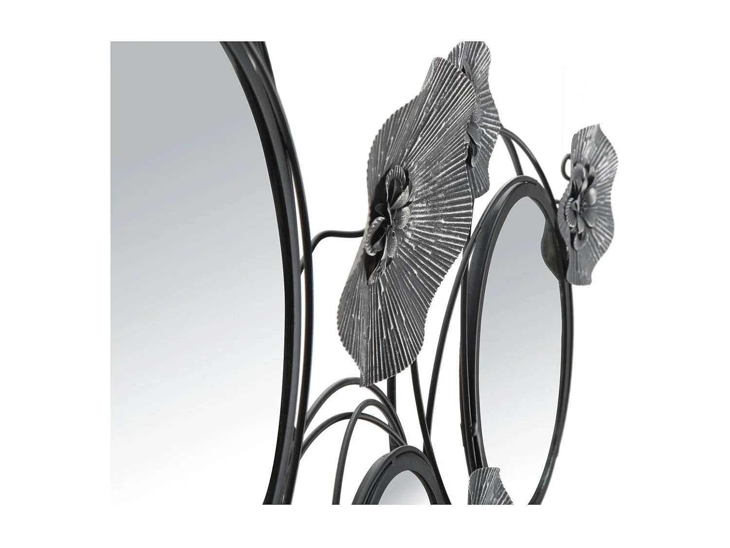 Décoration 3D en Métal Cercles 25, Gris, 117x5,5x49 cm, Seven Design