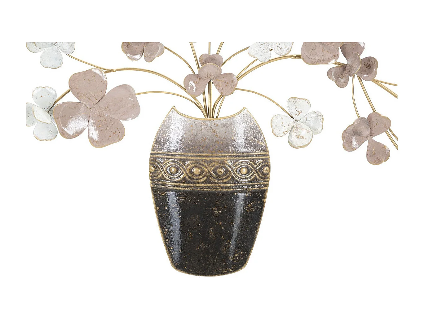 Décoration 3D en Métal Fleurs 35, Multicouleur, 87,5x6x46 cm, Seven Design