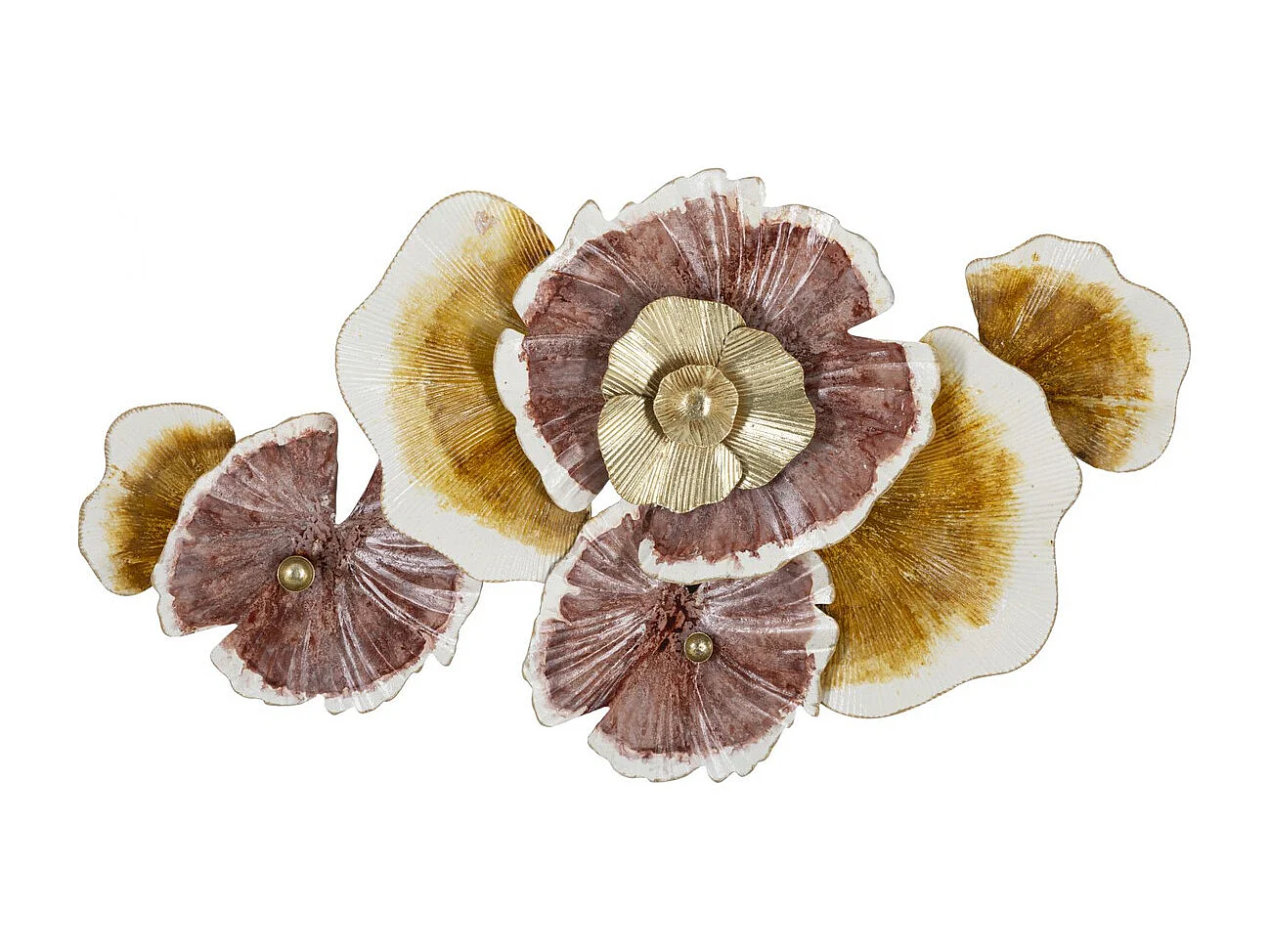 Décoration 3D en Métal Fleurs 16, Multicouleur, 92,1x8,3x51,4 cm, Seven Design