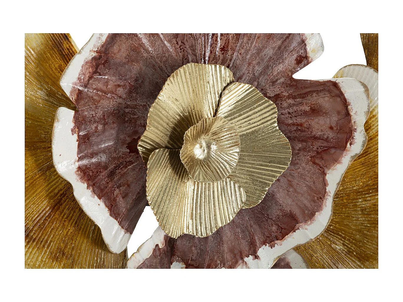 Décoration 3D en Métal Fleurs 16, Multicouleur, 92,1x8,3x51,4 cm, Seven Design