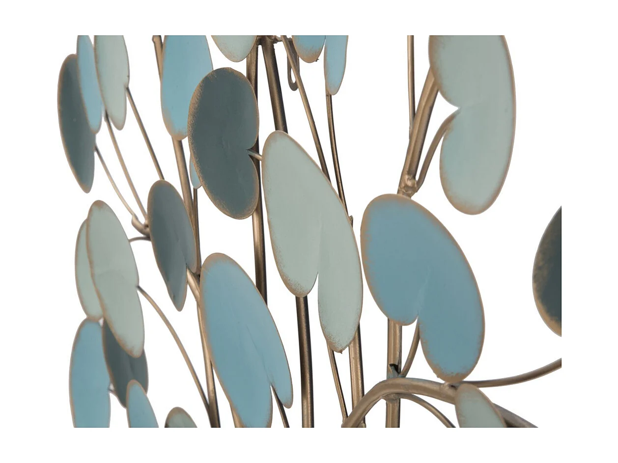 Décoration 3D en Métal Arbre 5, Bleu, 89x2,5x90 cm, Seven Design