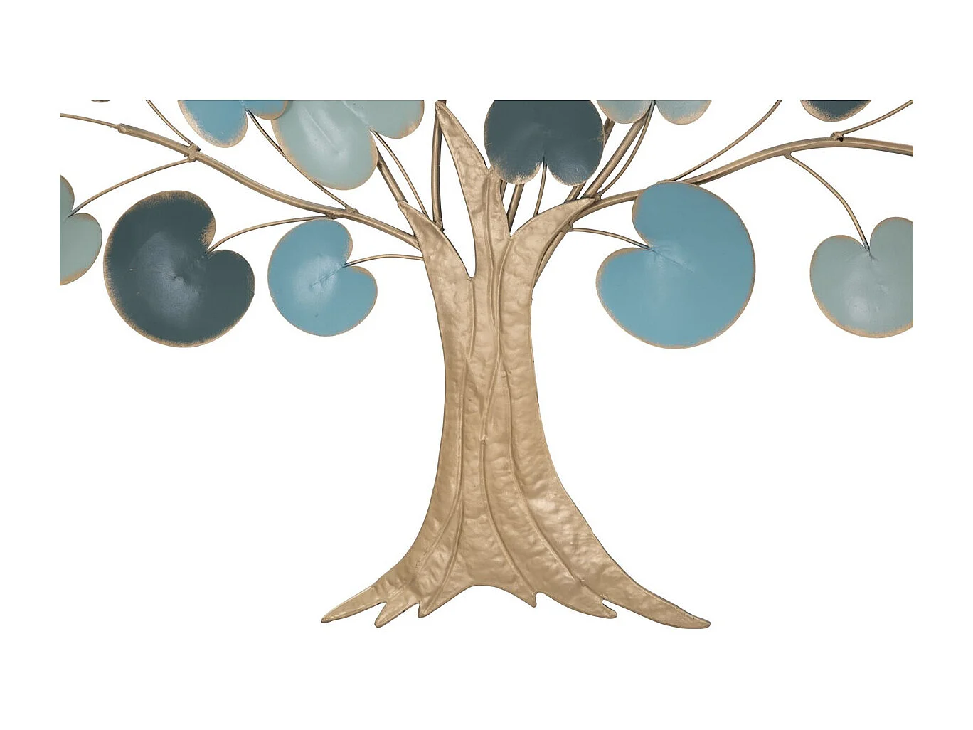 Décoration 3D en Métal Arbre 5, Bleu, 89x2,5x90 cm, Seven Design