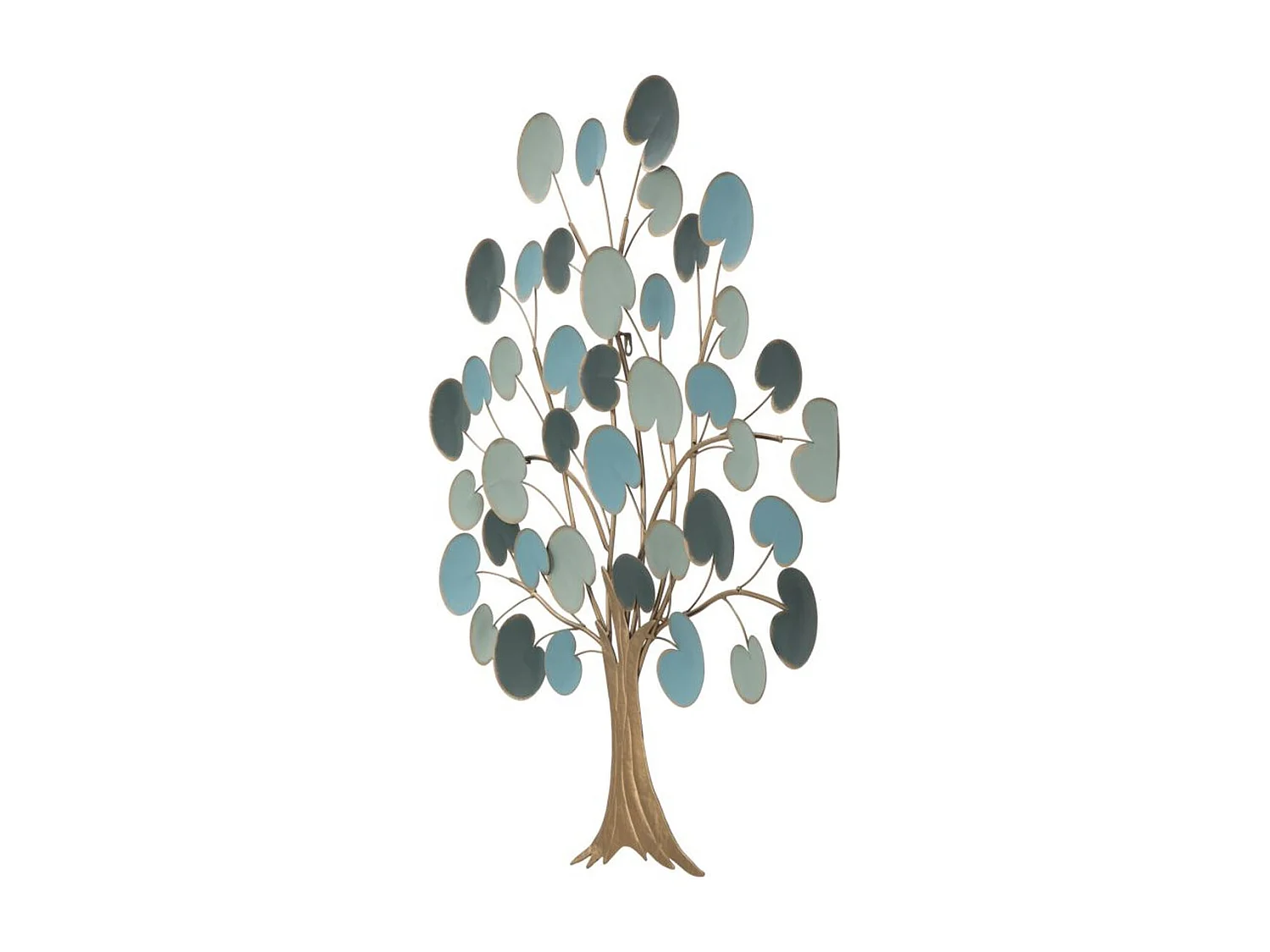 Décoration 3D en Métal Arbre 5, Bleu, 89x2,5x90 cm, Seven Design