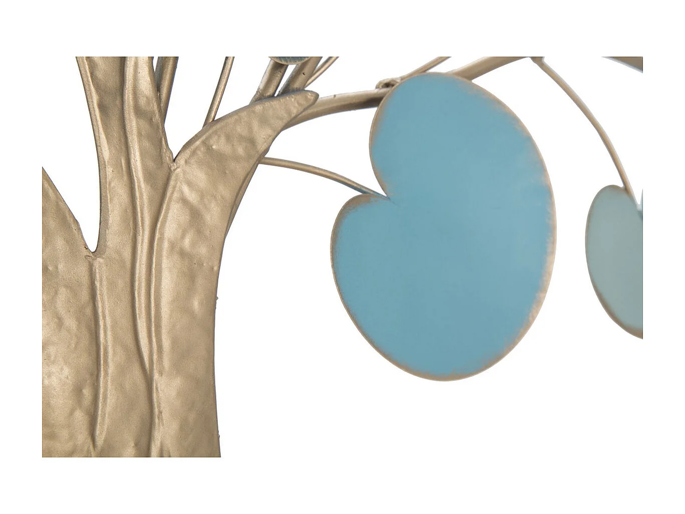 Décoration 3D en Métal Arbre 5, Bleu, 89x2,5x90 cm, Seven Design