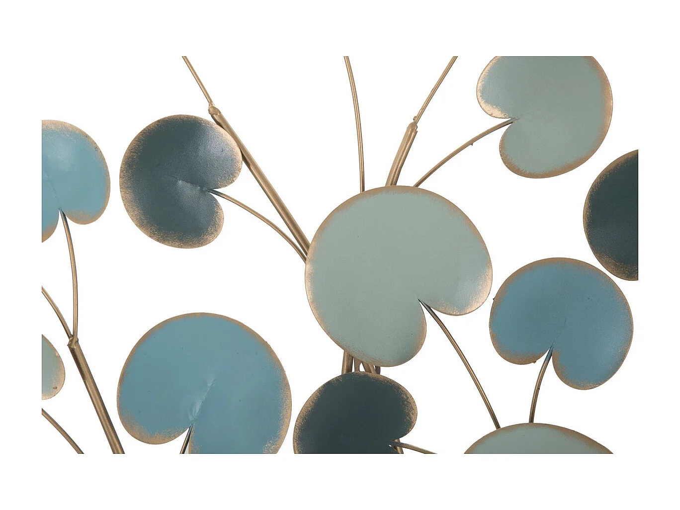 Décoration 3D en Métal Arbre 5, Bleu, 89x2,5x90 cm, Seven Design