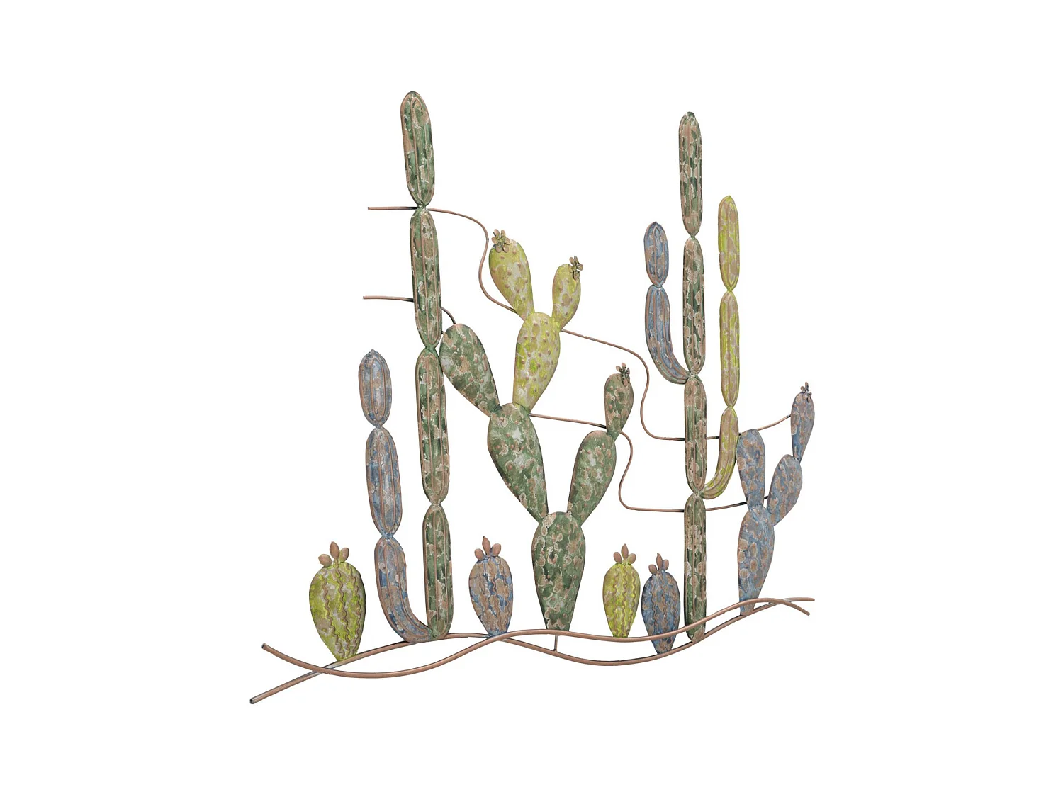Metalowa Dekoracja 3D Kaktus 1, Wielokolorowy, 90x2,5x64 cm, Seven Design