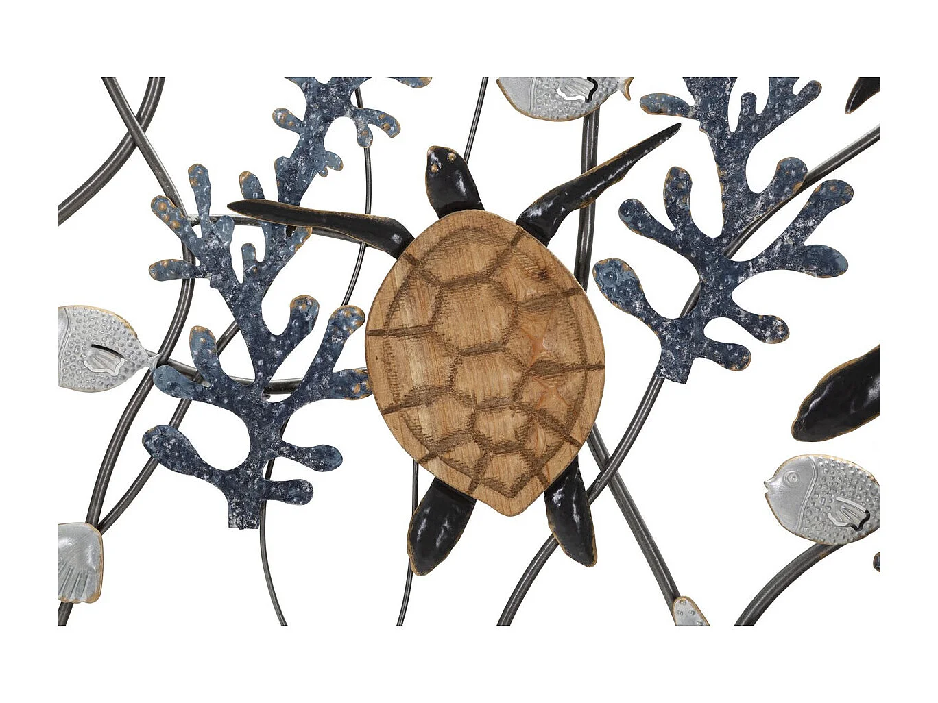 Décoration 3D en Métal Tortues, Multicouleur, 132,7x5,7x69,9 cm, Seven Design