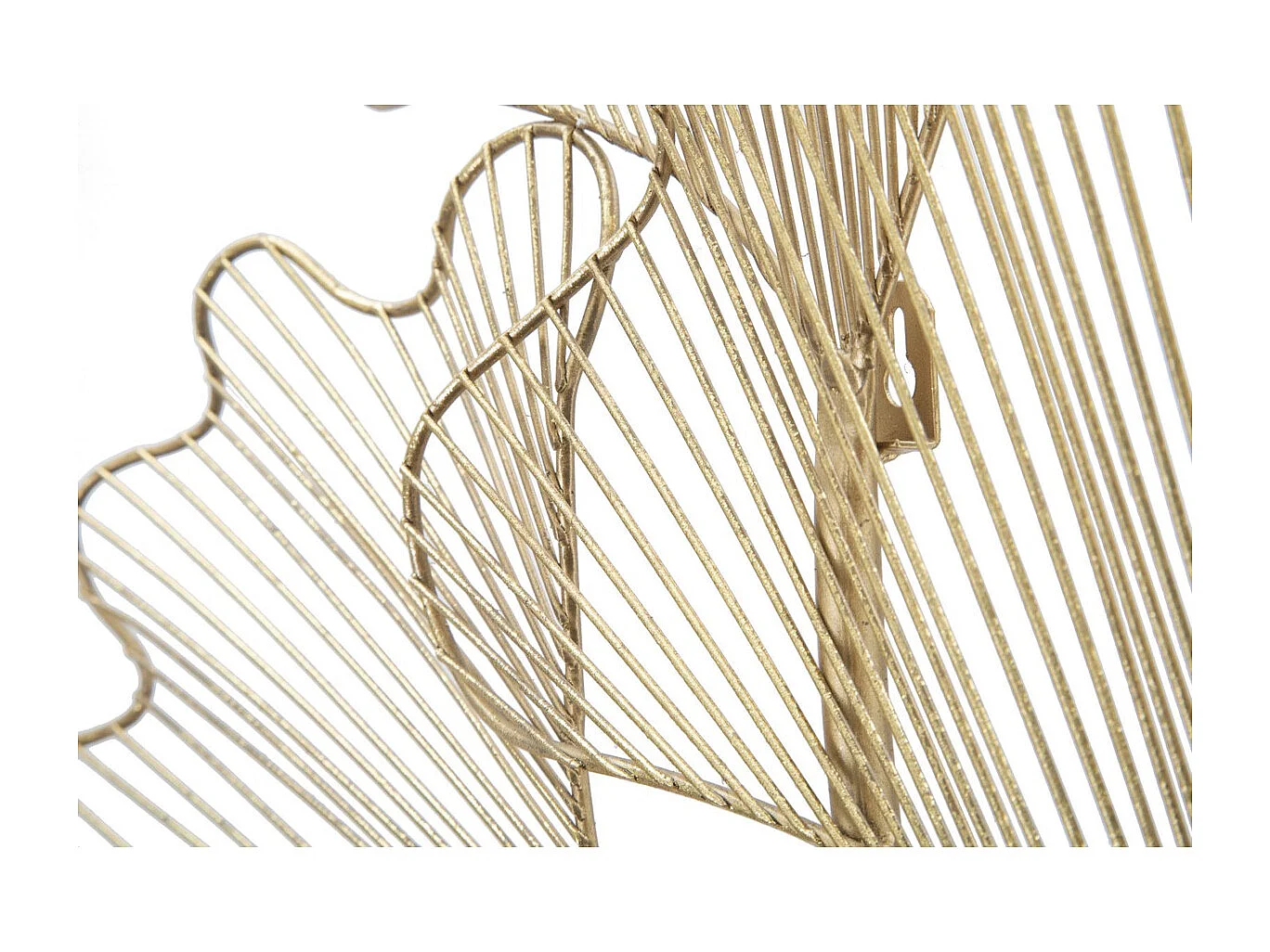 Décoration 3D en Métal Feuille 34, Or, 79x5x68 cm, Seven Design